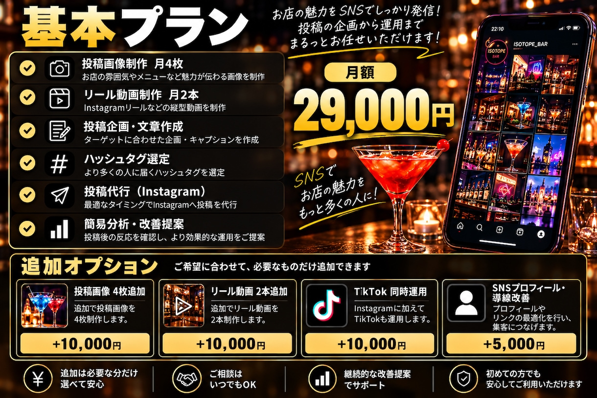 店舗のSNS運用を丸ごと代行します Instagram・TikTokを企画から投稿まで対応 イメージ6