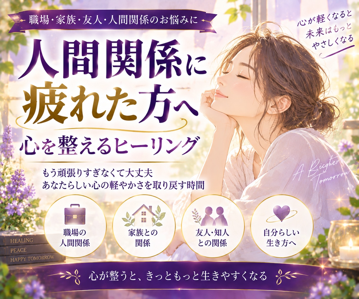 人間関係に疲れた方へ　心を整えるヒーリングします 人間関係で頑張りすぎているあなたに、自分を大切にする時間を イメージ1