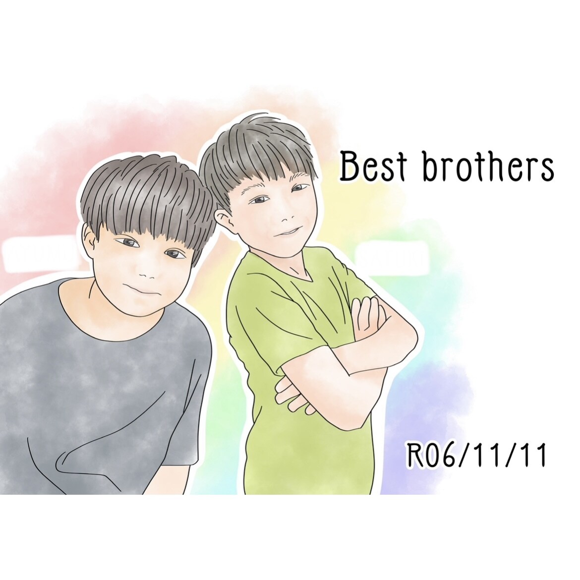 お写真を元に暖かみのある似顔絵イラストを描きます お誕生日などの記念日やウェルカムボードに◎ データ納品 イメージ1