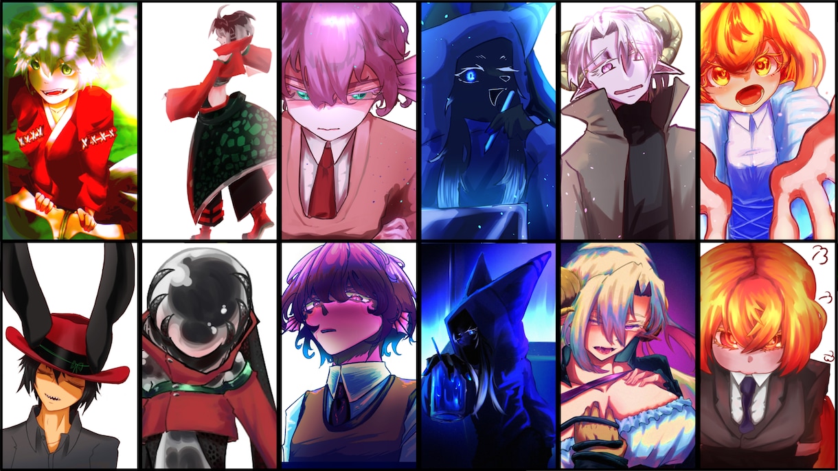 キャラクター設定をもとに【イラスト化】します キャラ•世界観•設定を絵として制作します〜オリキャラ歓迎〜 イメージ1