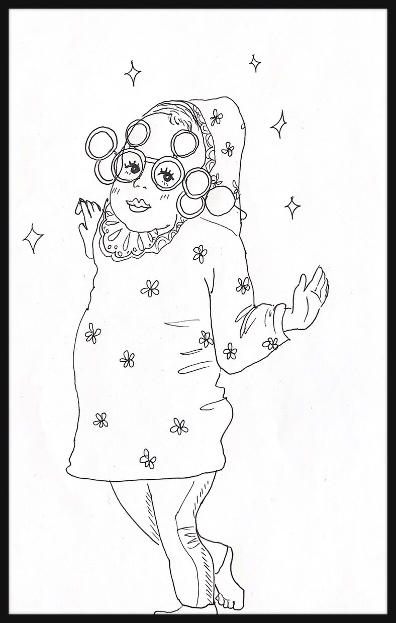 白黒子供達の絵描きます 家族のシンプルラフスケッチの絵を飾りませんか？ イメージ3