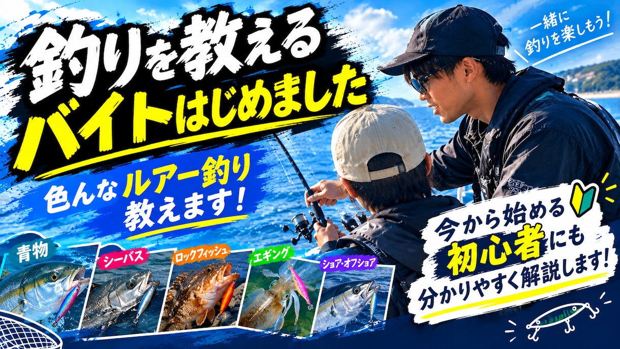 ルアー釣り教えます 今から始める初心者にも実績を踏まえてわかりやすく解説します！ イメージ1