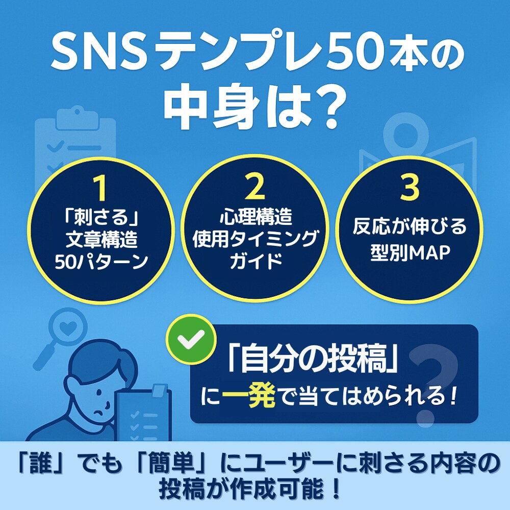 被らない×各業種対応のSNSテンプレをご提供します この型を知らずに発信してる人多すぎます。テンプレ50本セット イメージ3