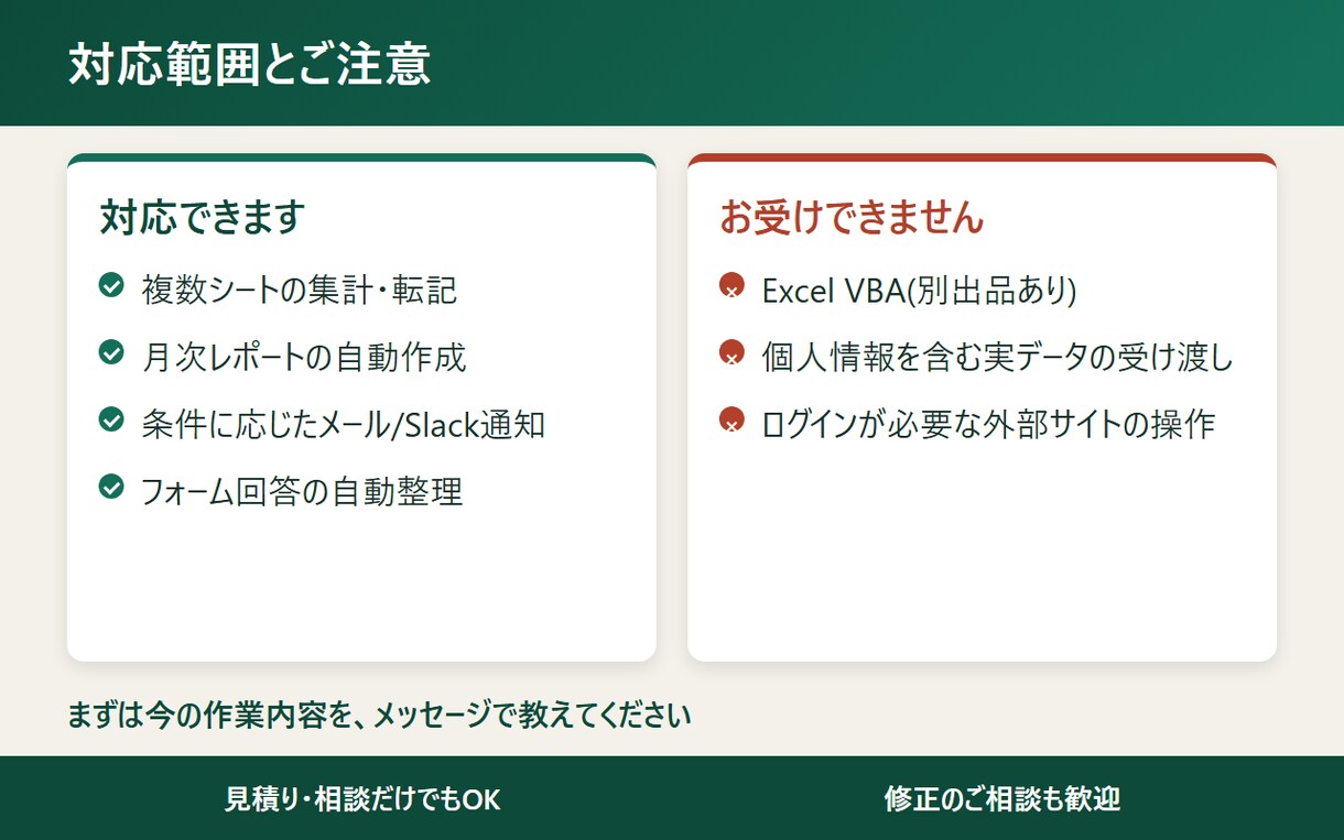 GASでスプレッドシート作業を自動化します 動作確認済みで納品・使い方の説明付き イメージ4