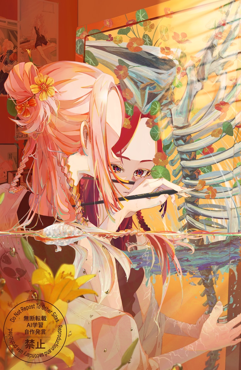 綺麗な世界観のイラストを制作します 空気感と背景に拘る儚いイラストをMVや表紙などにぜひ！ イメージ5