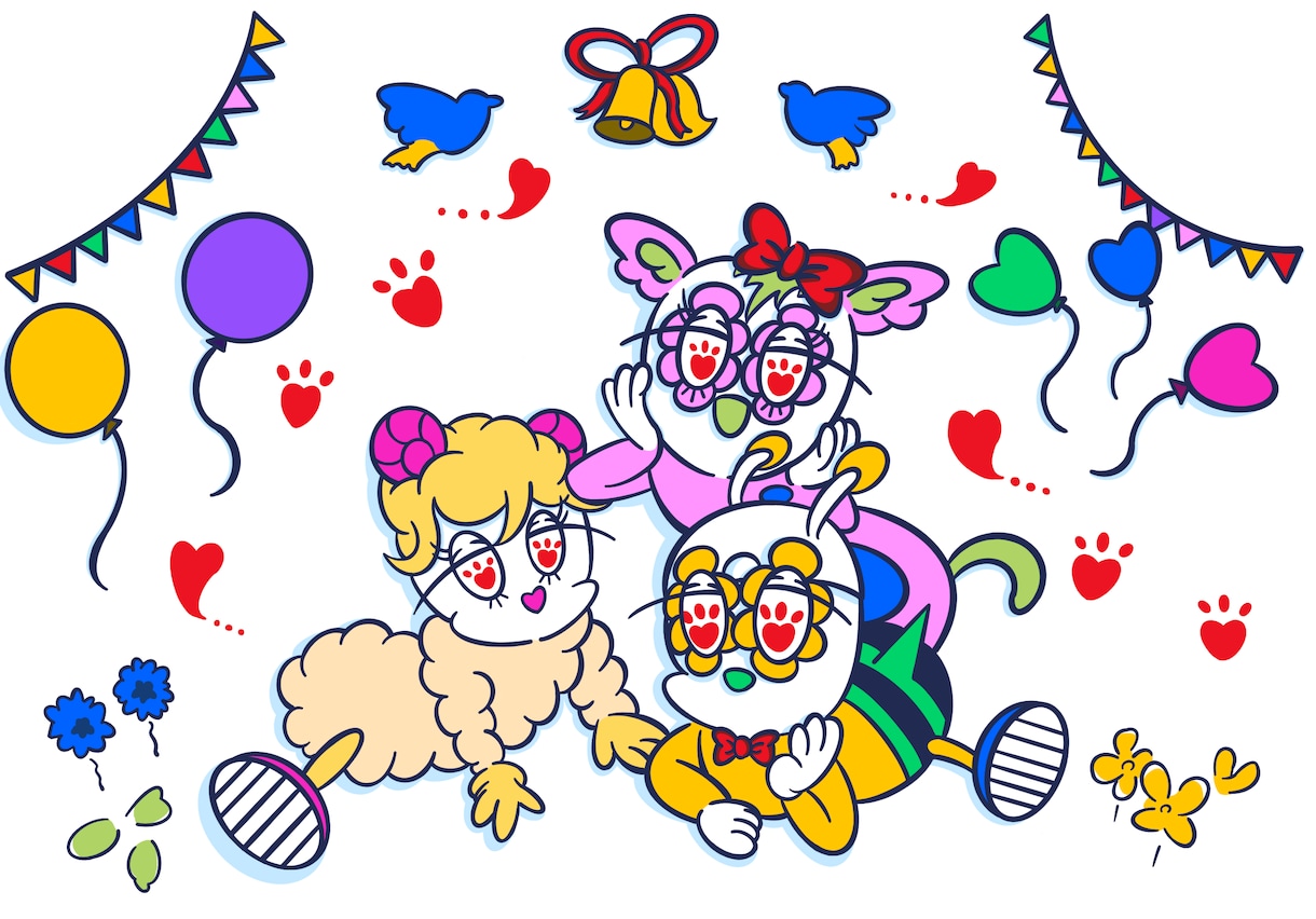 個性的で可愛いキャラクターを描きます 大事な記念日に贈る、お店などの愛されるキャラクターを贈ります イメージ5