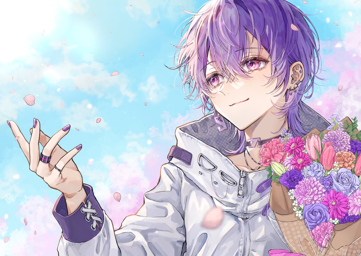かわいい・かっこいい一枚絵描きます MVサムネ・一枚絵・アイコン等/ライバー・Vtuber様にも イメージ1