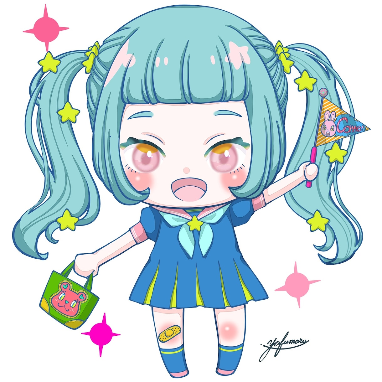 可愛い世界に一つのミニキャラ描きます ブログやYouTubeなどで活躍するオリキャラを制作します♪ イメージ8