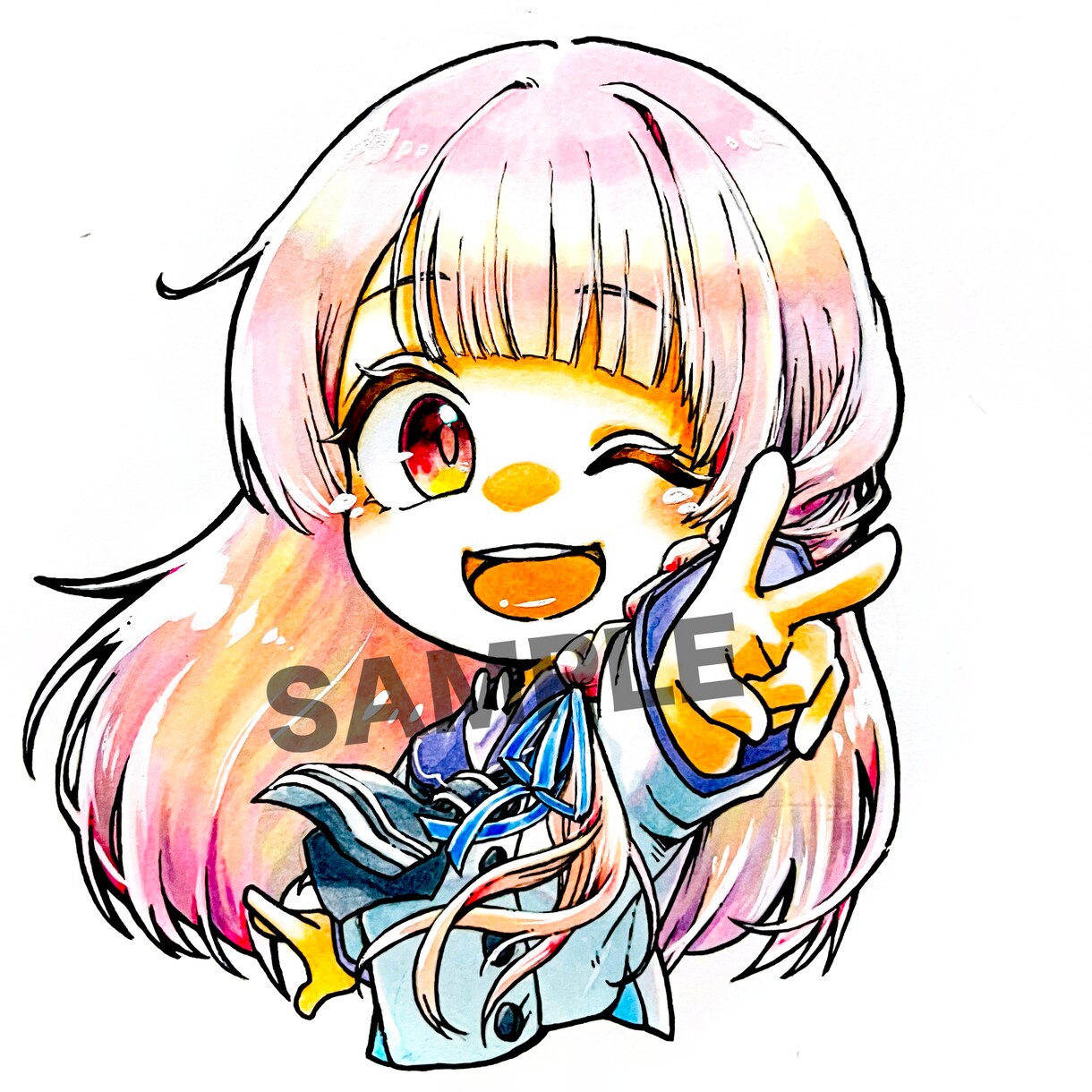 アイコン等に最適なSDキャラを描きます 丁寧なヒアリングを元に、アナログで制作します！ イメージ1