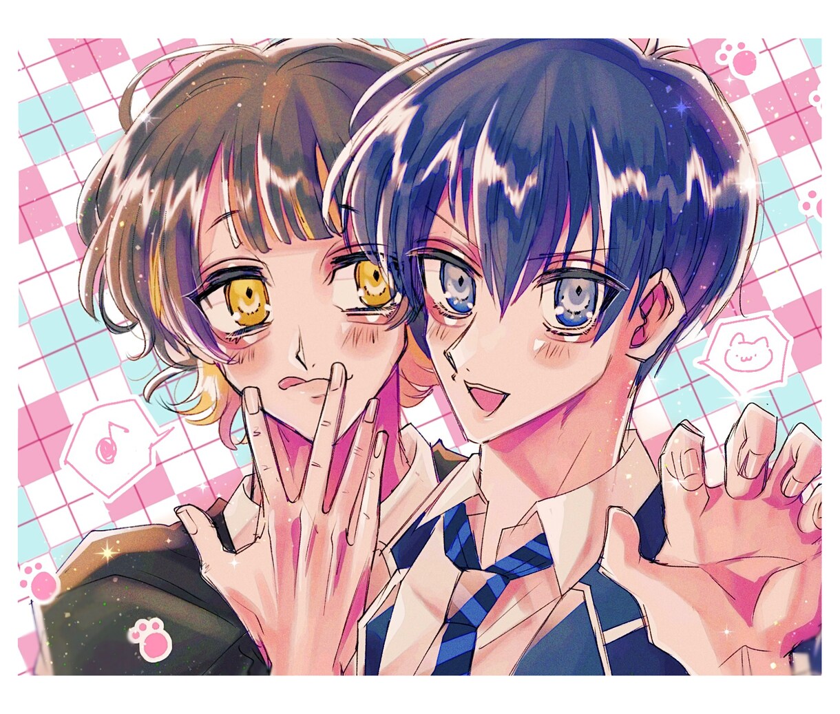 SNS等のアイコン作成致します 少しレトロチックでキラキラなイラストが得意です(☆꒳☆) イメージ1