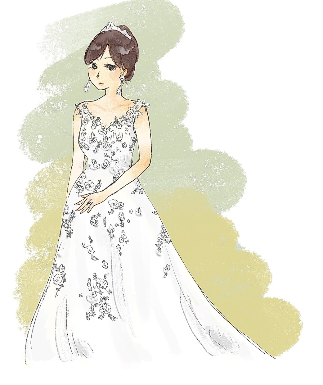 結婚式や前撮りの思い出をイラストにします 思い出の写真をもとにイラストにします イメージ2