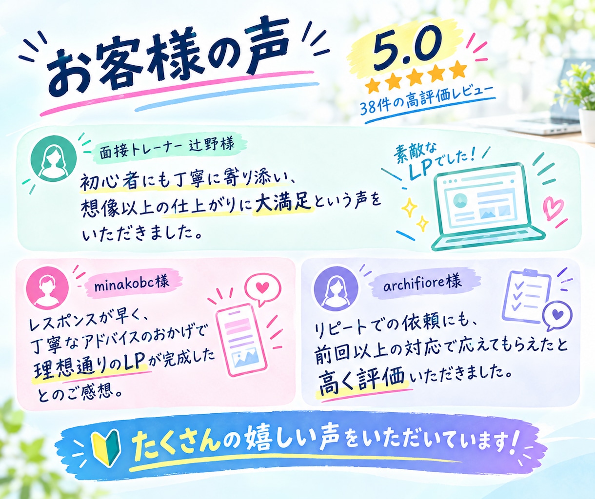 meta運用歴15年！ペライチで集客LP制作します 現役WEBマーケター15年×制作実績100件超｜丸投げOK！ イメージ5
