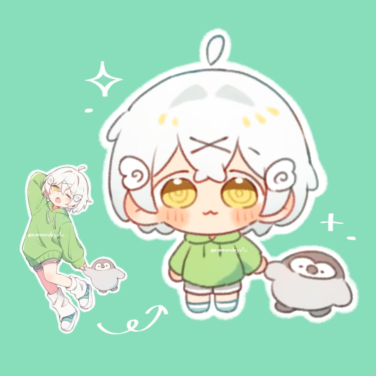 ゆる〜くてちっちゃい！かわいいミニキャラ描きます 最短即日！ 男性･ケモも️⭕️ 気軽にご相談ください✨ イメージ1