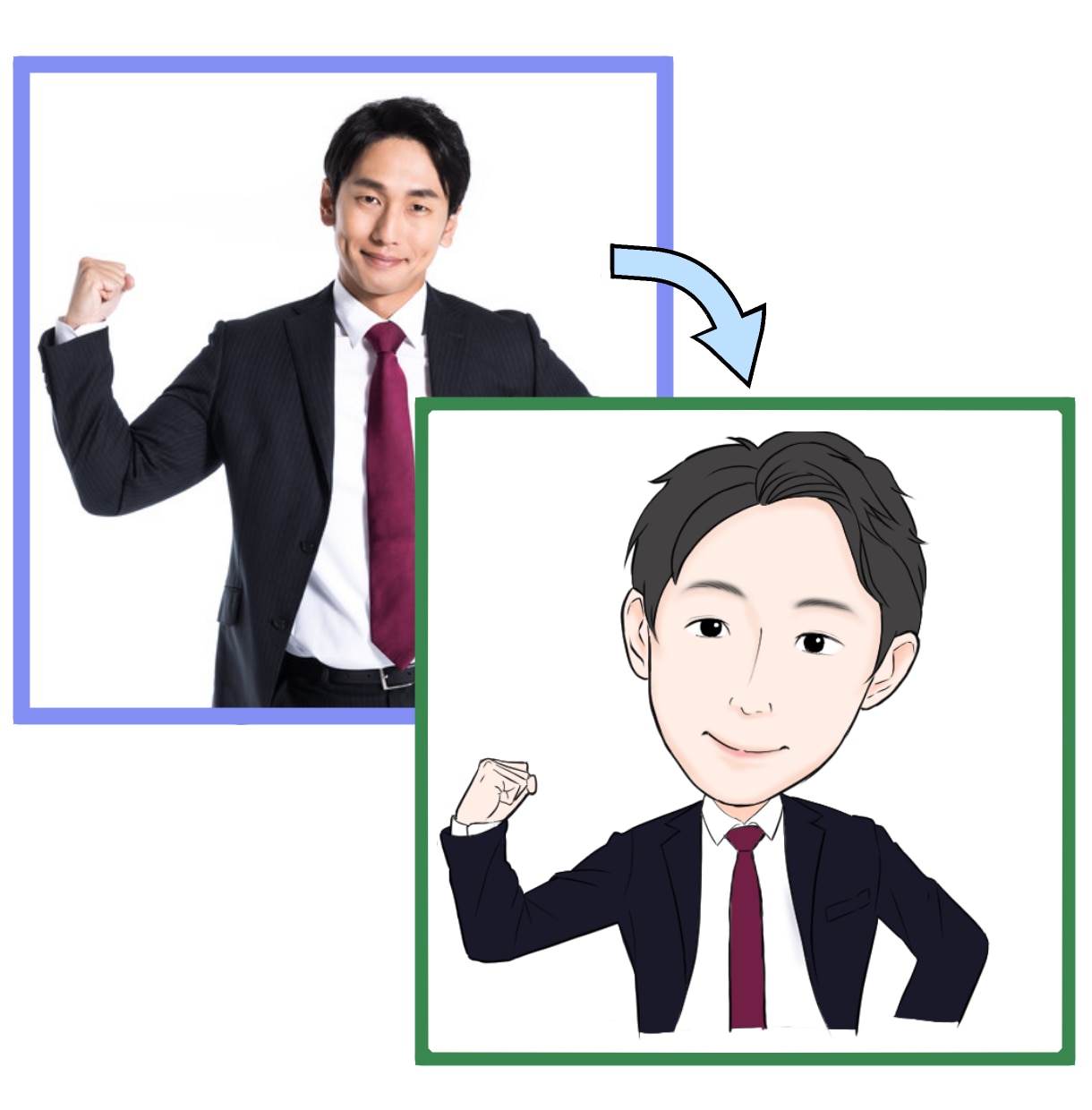 あっさりとした可愛い似顔絵お描きします 顔のみ～全身、格安2000円で承ります！ イメージ2