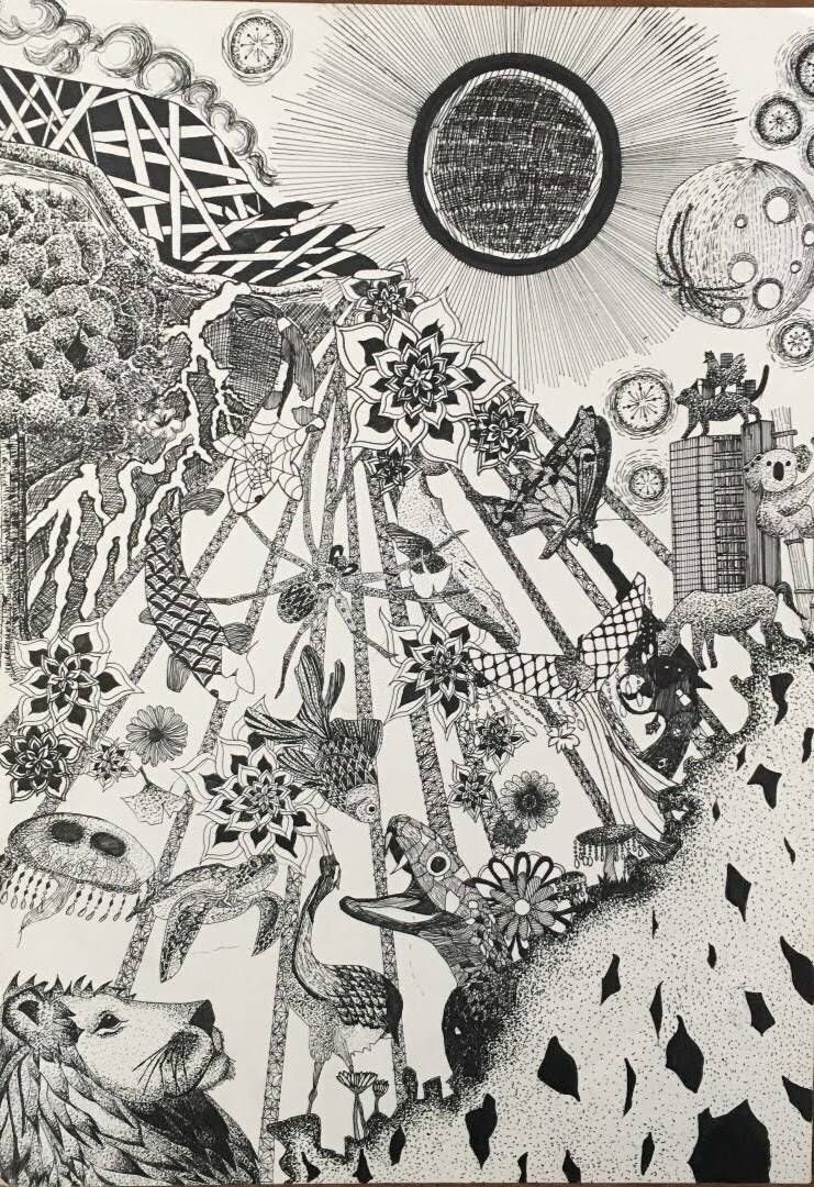 ペン画中心に繊細な絵書きます 点画得意です。白黒からカラーまで何でもやります。 イメージ3