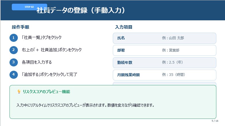 社員の離職リスクを見える化します Windows専用アプリ人材サポーター(人材定着支援) イメージ2