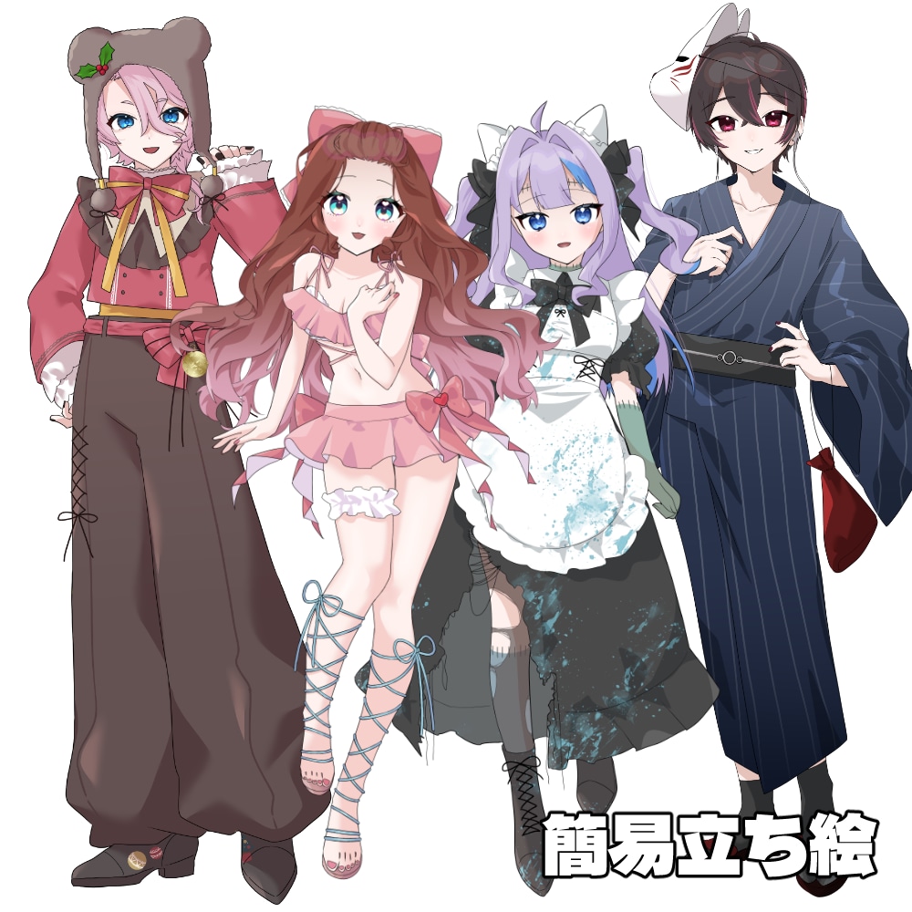 最短納品10日！魅力的な立ち絵描きます 立ち絵ミニキャラ等おまかせください！ イメージ4
