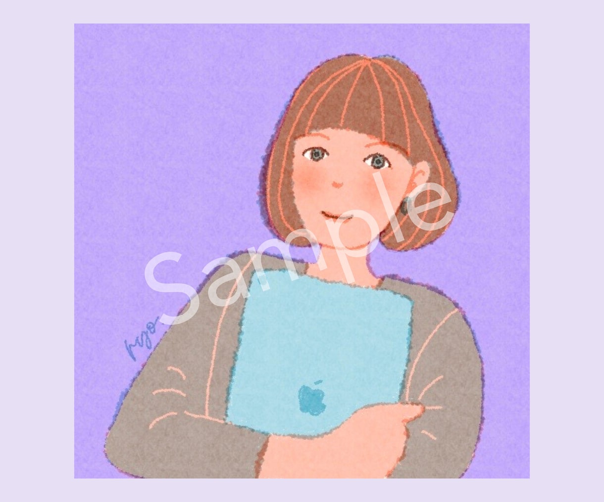 写真から、ゆるく似せた手描きタッチ似顔絵描きます SNSアイコンや名刺イラストにおすすめ！ イメージ2