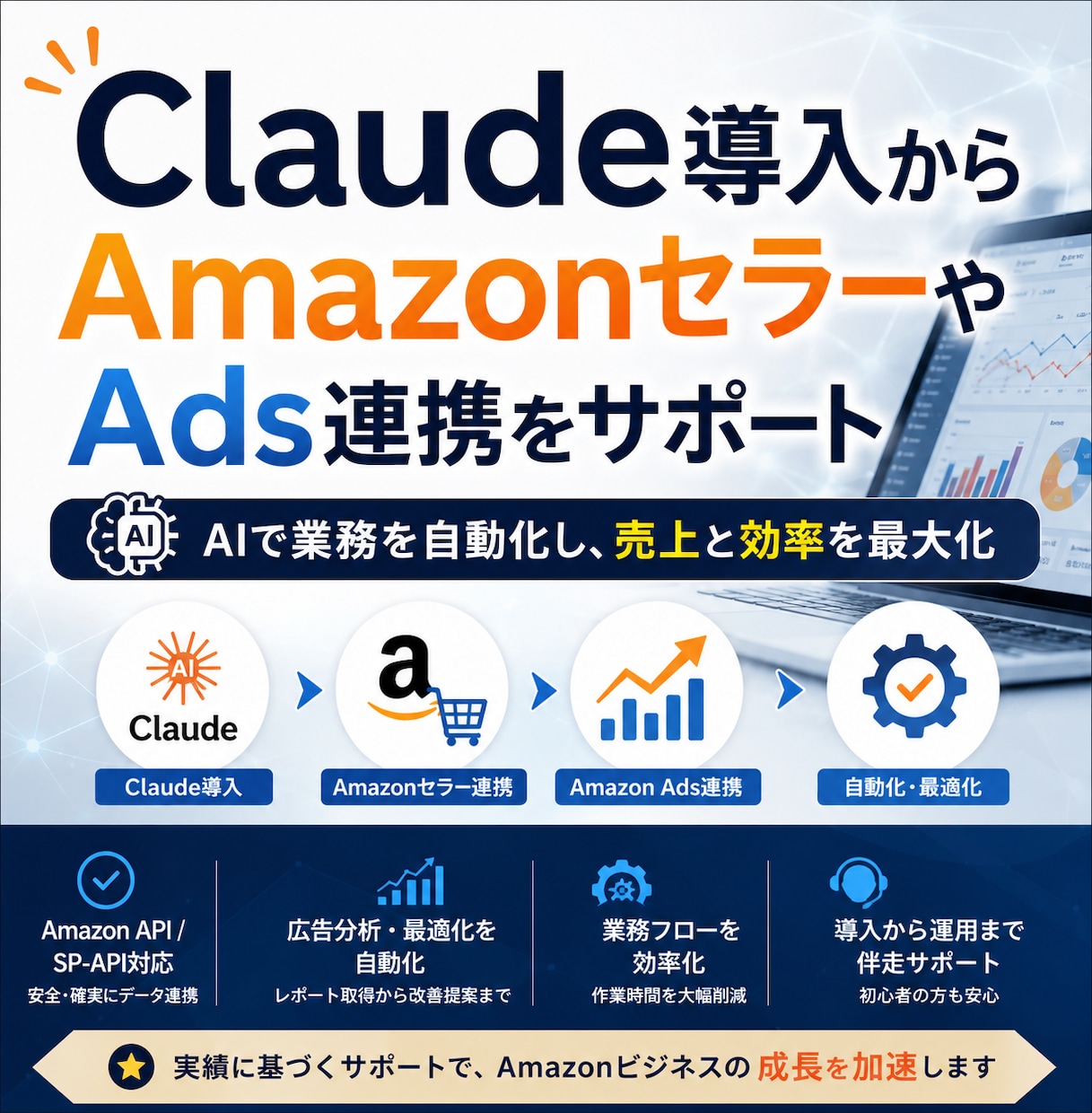 Amazonセラー・広告運用をAIで改善します Claude導入からAmazonセラーやAds連携をサポート イメージ1