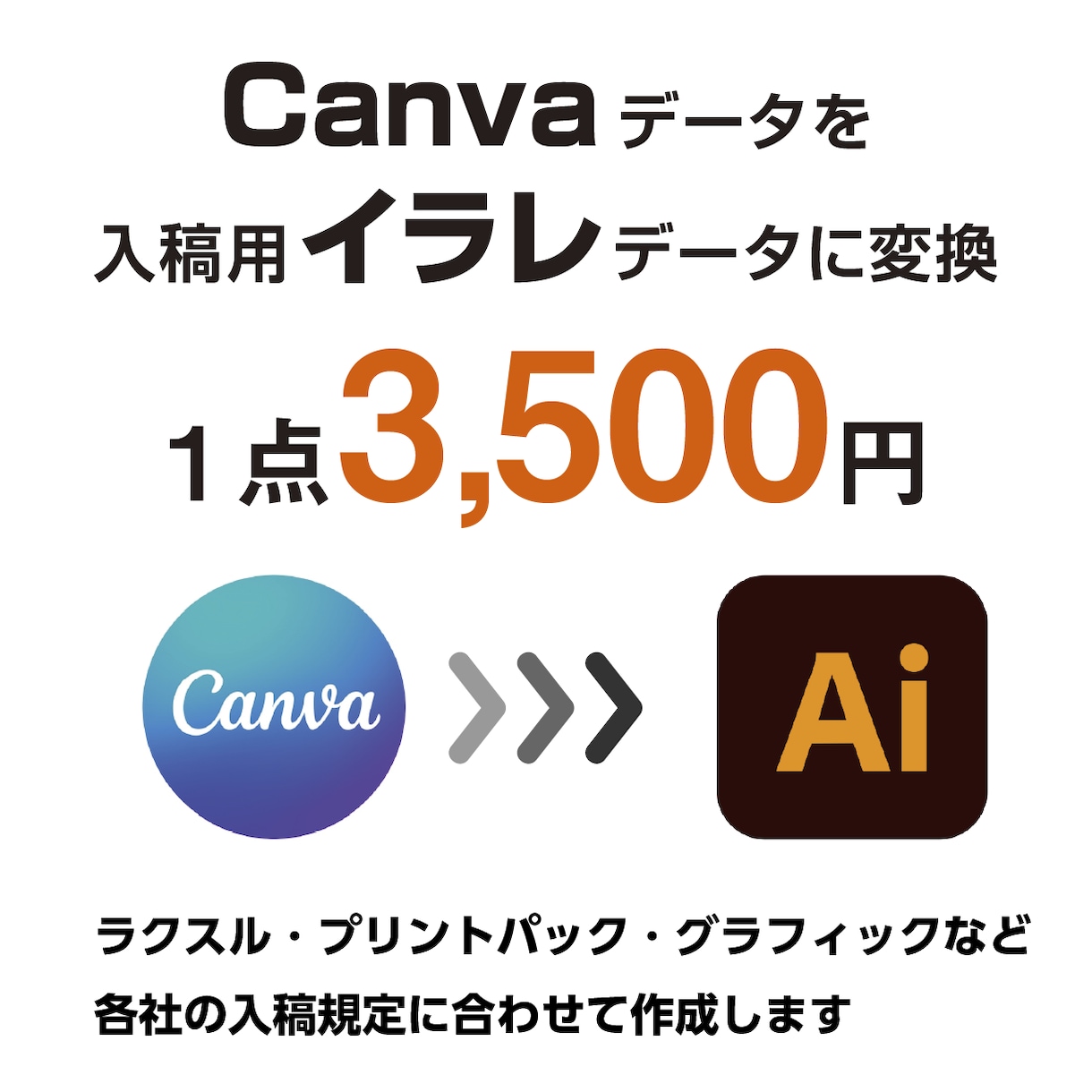 CanvaをIllustratorへ変換します Canvaではできない編集や入稿準備をサポートします イメージ1
