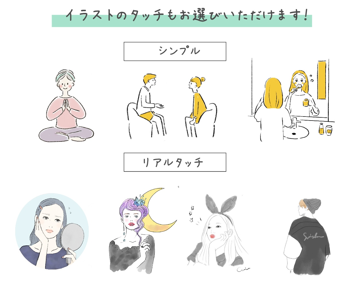 商用利用ok　現役イラストレーターがお描きします ビジネス.WEB.大量.継続.雑誌.おしゃれシンプル イメージ4