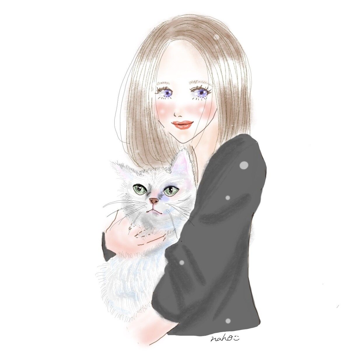 お写真から更に可愛くキラキラな似顔絵を描きます あなただけのオーダーメイドの可愛い似顔絵、アイコン描きます。 イメージ3