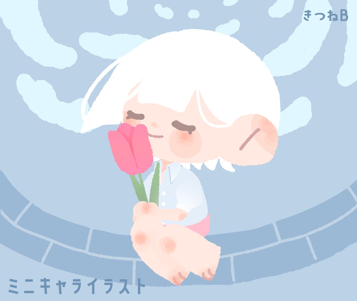 優しくてかわいいミニキャライラストを制作いたします 優しくて丸いイラストをグッズからサムネなど幅広く制作します！ イメージ1