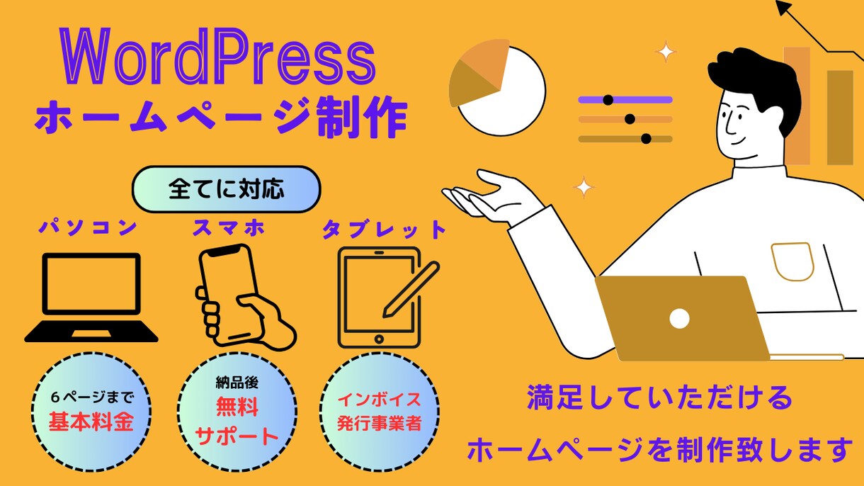 ワードプレスでホームページ作成します 初心者でも安心なヒアリングを重要視したご対応 イメージ1