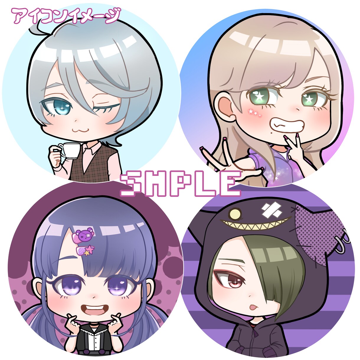 かわいいオリジナルミニキャラ描きます アイコン、グッズ、動画素材等に！ イメージ2