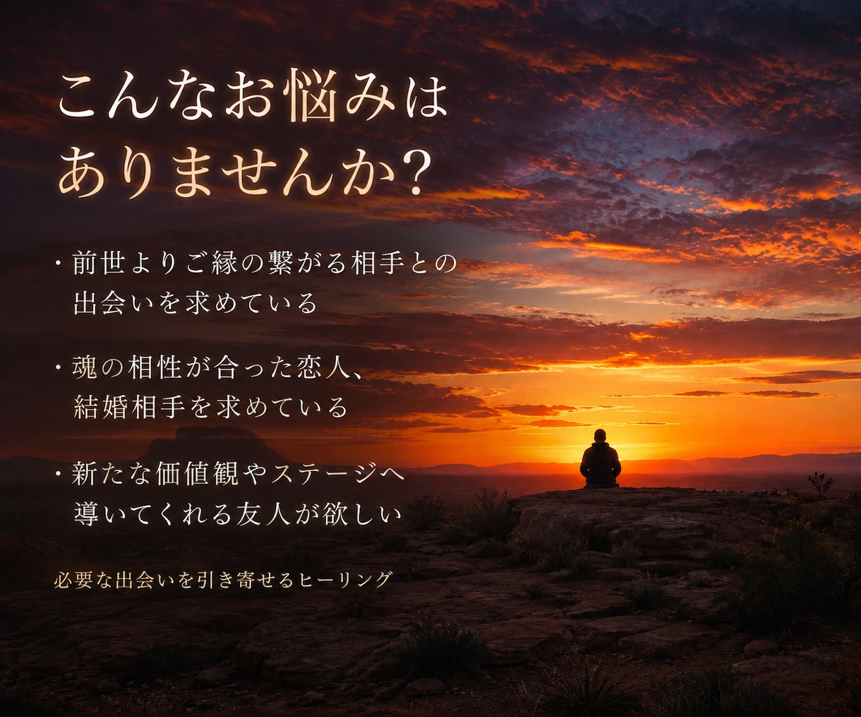 ソウルメイトとの運命の「出会い」を引き寄せます あなたの魂と前世から繋がる「特別な存在」と今世で出会う為に。 イメージ2