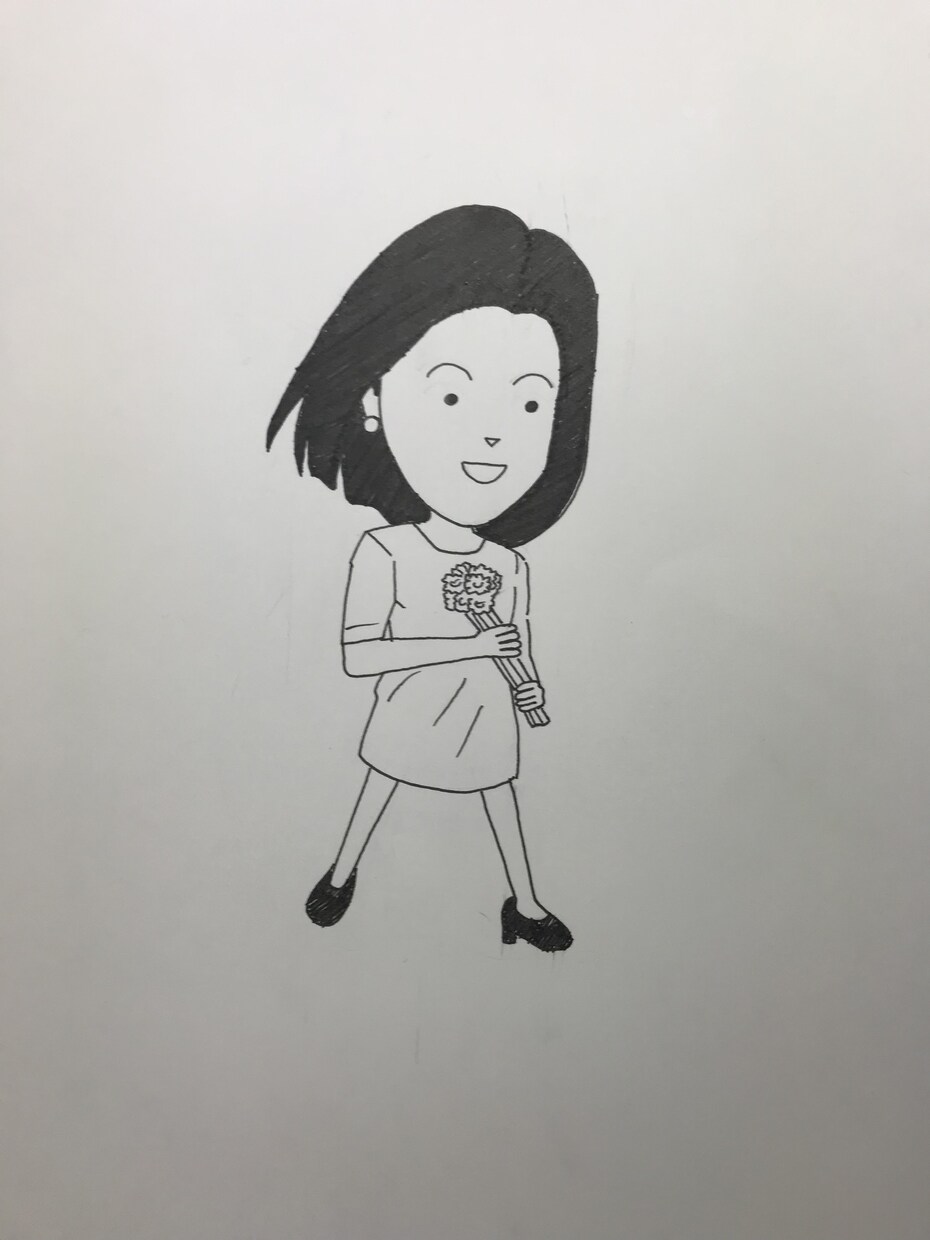 自分で描いたオリジナルキャラクターの絵を売ります オリジナルキャラクター　女の子　座り イメージ6