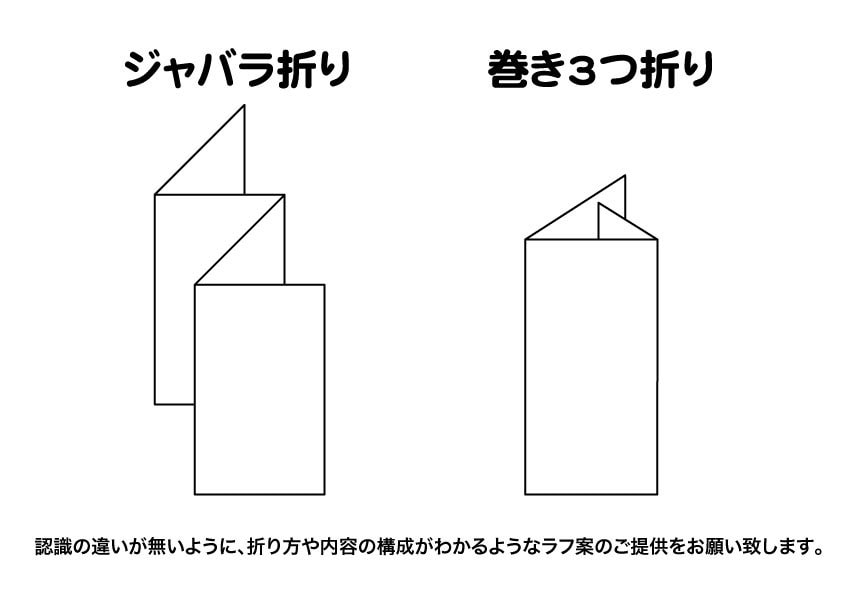 A4を３つ折りにしたオリジナルパンフを作ります イベントやお店の販売促進にオリジナルのパンフを製作します！ イメージ2