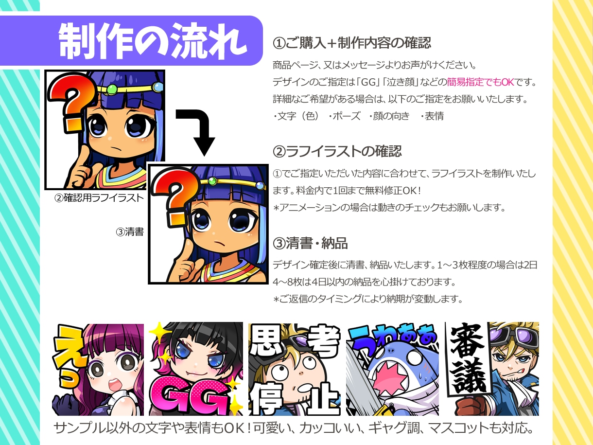 １点￥2500～配信等のスタンプ・バッジ作ります 商用ＯＫ！Twitch、YouTube、LINE等対応可 イメージ3