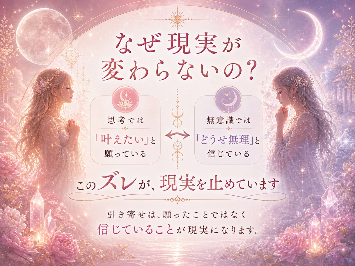 心のブレーキや思い込みを外し引き寄せ力を高めます 恋愛・お金・仕事・人間関係の悩みが解決し理想通りの未来へ!! イメージ3
