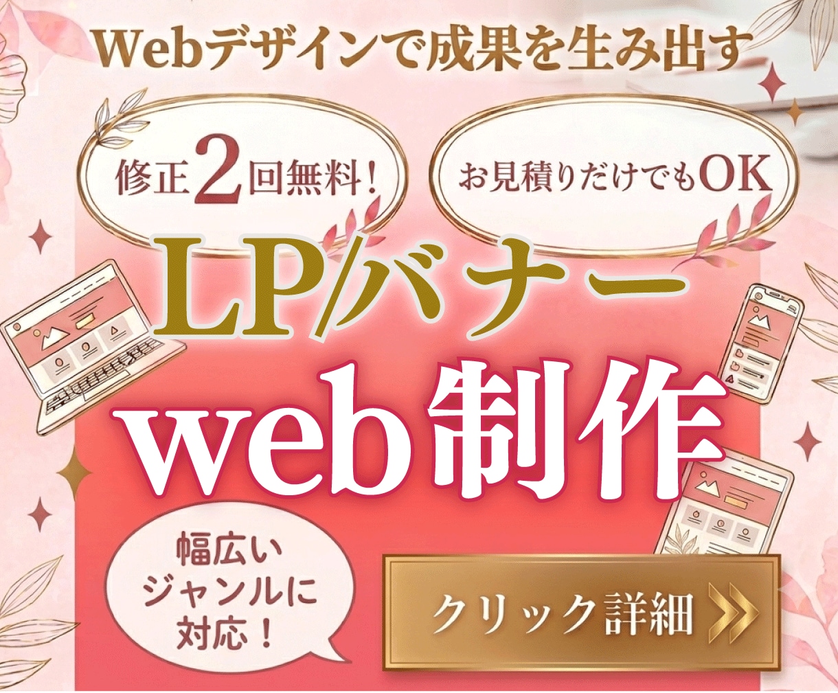 幅広いジャンルに対応！クリックしたくなるバナーます バナー → LPまで一貫しての制作も承ります！中国語も対応！ イメージ1