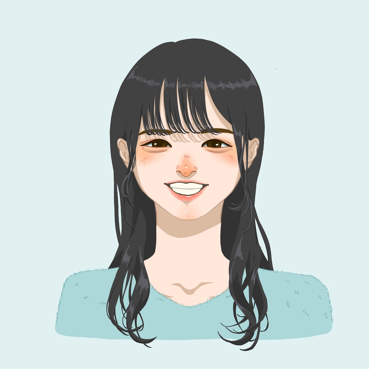 リアルだけどかわいくて優しい、盛れる似顔絵描きます リアルとデフォルメのいいとこ取りのイラストをアイコンに！ イメージ2