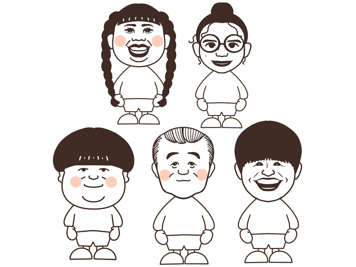 シンプルでかわいいイラスト作成します 服装、髪型、表情等の希望に応じます！3回まで修正無料です！ イメージ1