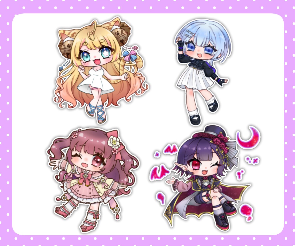 ポップで可愛いミニキャラ描きます 商用利用可◎アイコン、サムネイル、グッズなどに！ イメージ3