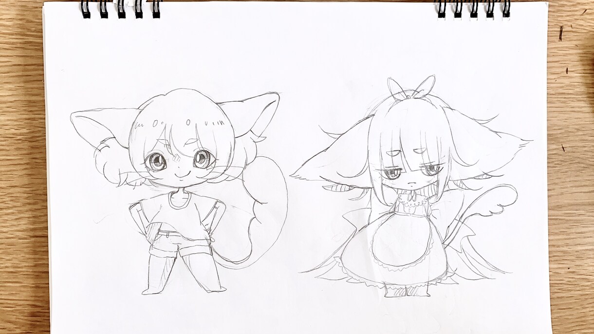 アナログ+デジタル着色のイラスト描きます 女の子！動物！手描き感！可愛い！絶対被らない可愛さを… イメージ10