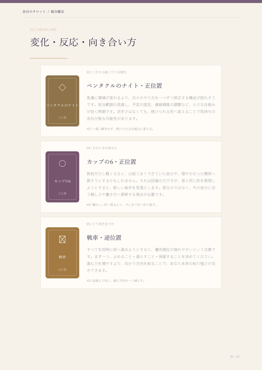 迷いの現在地を5枚のタロットで総合鑑定します 5枚のカードであなたの知らないあなたを深堀り イメージ8
