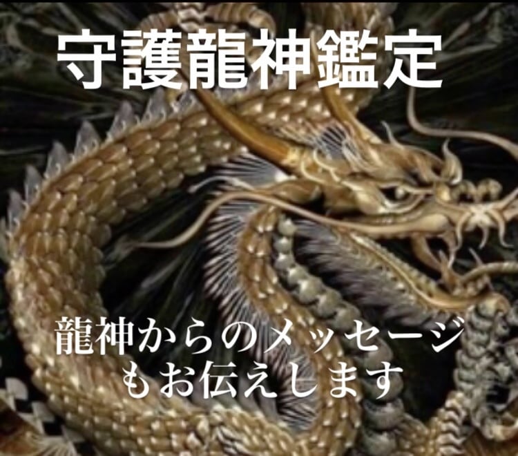 貴方を護る守護龍神を鑑定しメッセージもお伝えします 何柱いて、どの龍神様がついているのか種類と特徴もお伝えします