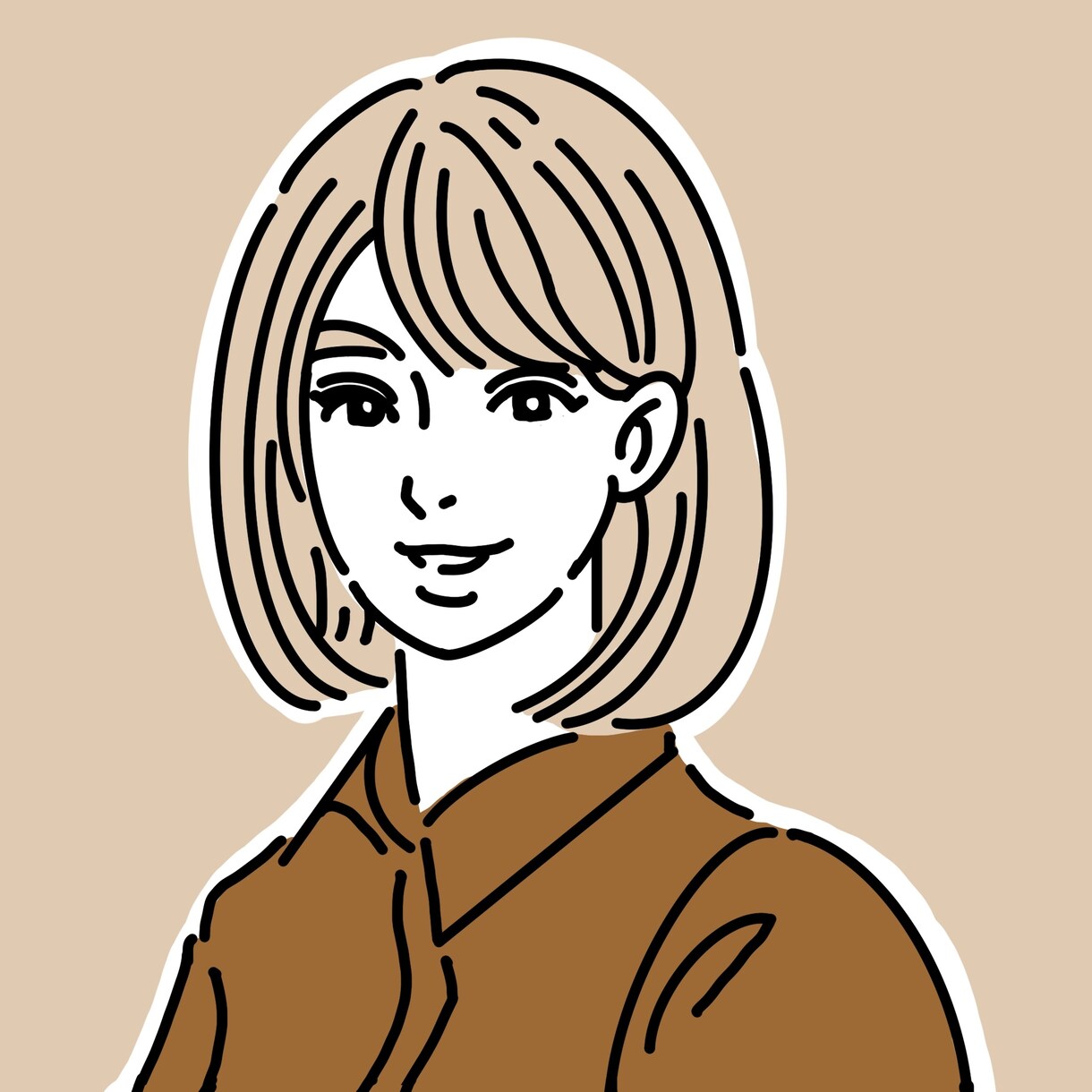 ほどよく似ている似顔絵を描きます SNSや名刺に使える、好印象なシンプル似顔絵です。 イメージ9