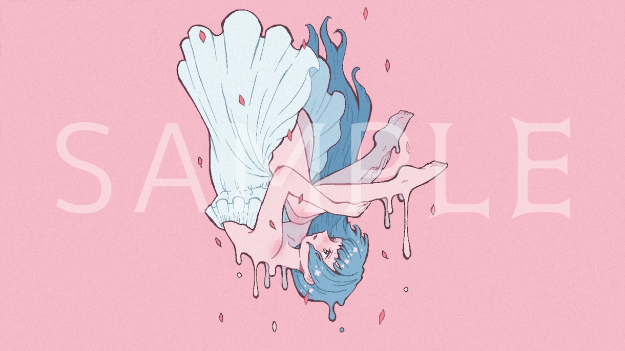 シンプルなイラストを描きます 歌ってみた等に利用できる背景ベタ塗りのシンプルなイラスト イメージ8