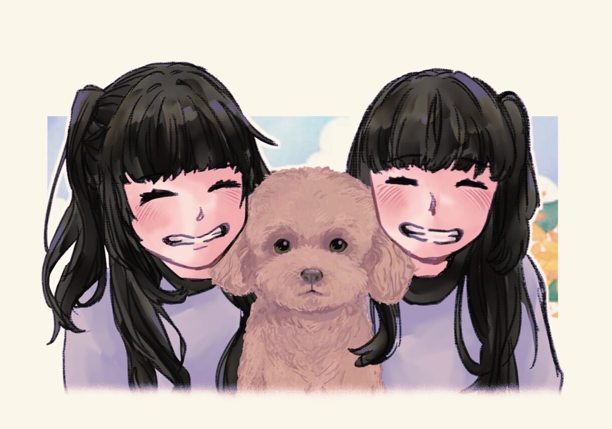 家族写真風の似顔絵など色々描きます イベントごとに家族写真風の似顔絵を✿ 最短即日納品対応中 イメージ4