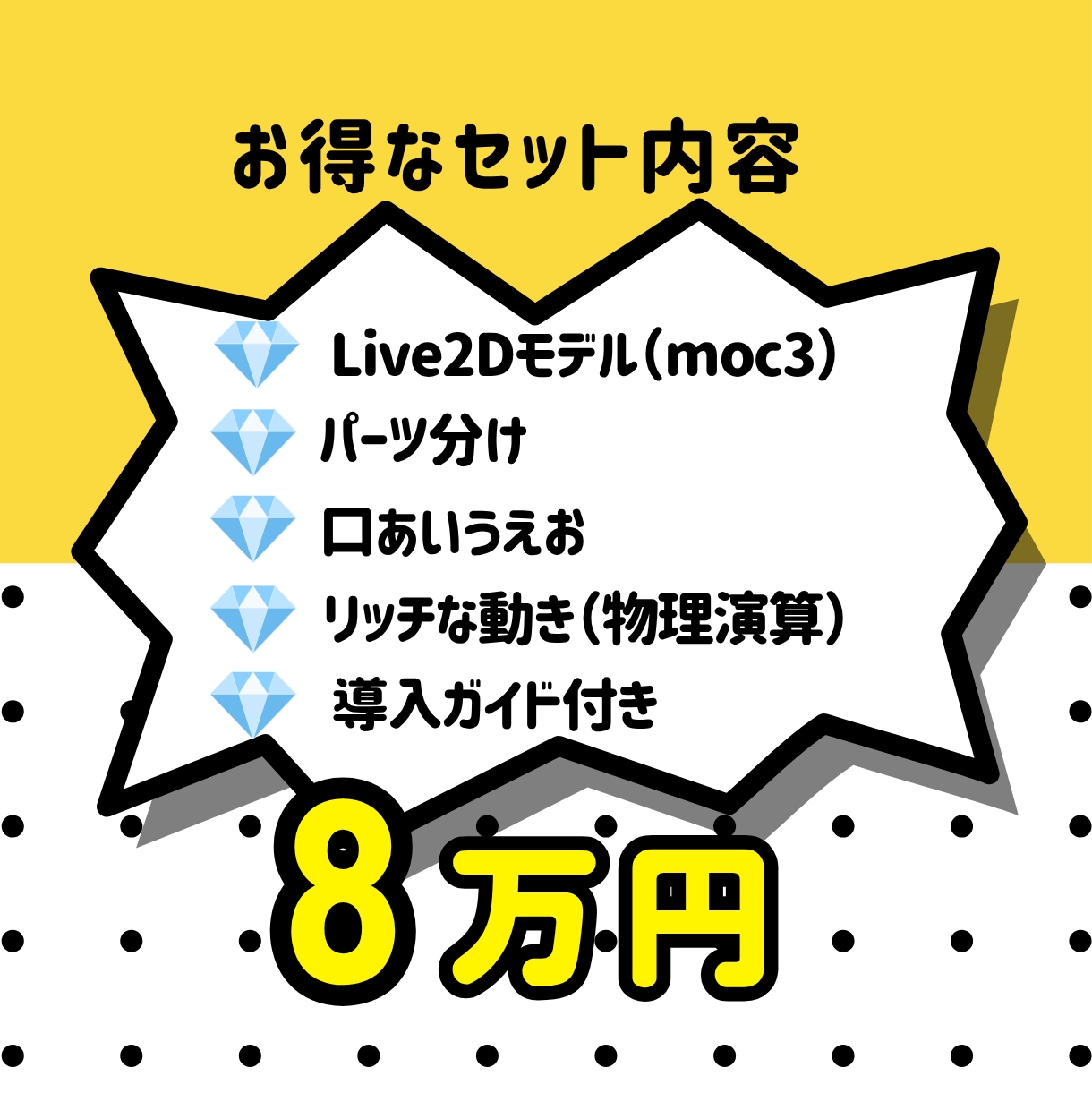 Live2D！あなたの作ったAIイラスト動かせます AI生成したキャラを一括で【パーツ分け+モデリング！!】 イメージ4