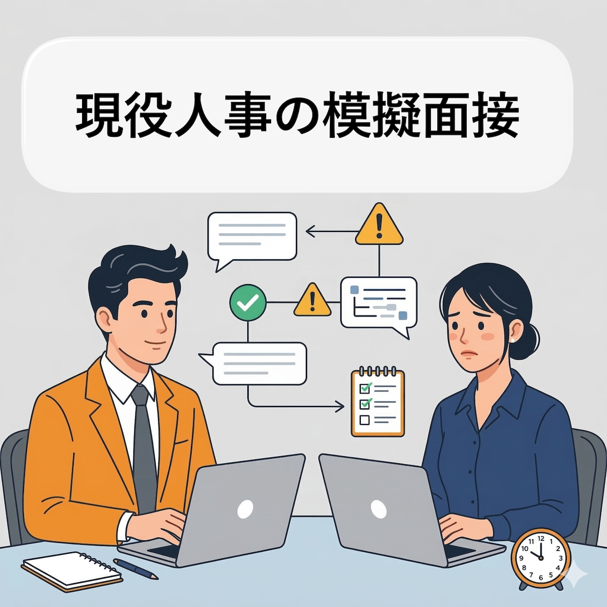 現役人事の模擬面接｜話し方の地雷を率直に指摘します 内容はあるのに、“話し方・構造”で損しているあなたへ イメージ1