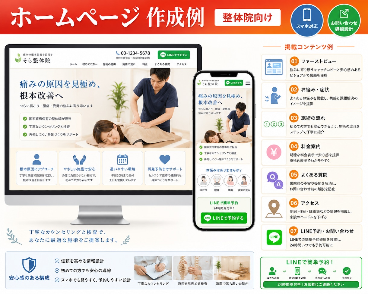 店舗・サロン向けに予約につながるHPを制作します パーソナルジム経営者が、集客/予約導線まで考えて作成します。 イメージ4