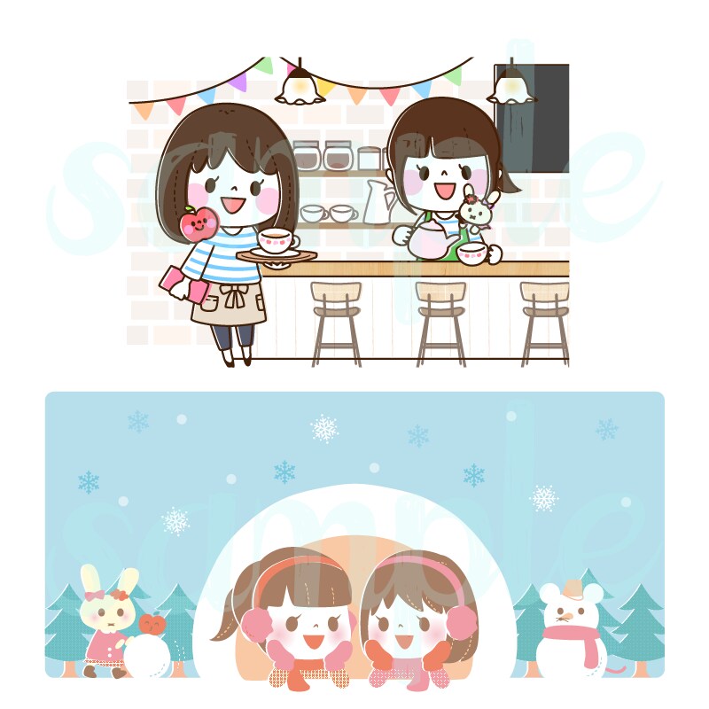 シンプルかわいいイラストお描きします SNSのアイコンやweb素材など、お気軽にご相談ください＾＾ イメージ8