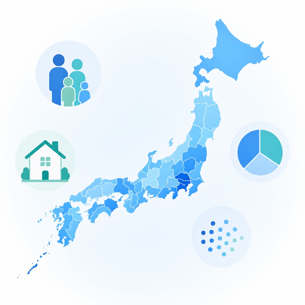47都道府県の人口・世帯データ集をお渡しします 47都道府県の人口・世帯130指標を収録したデータ集 イメージ1