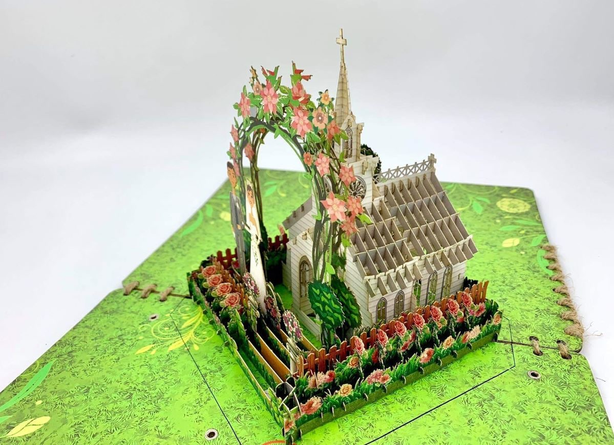 引出物　記念品　ノベルティ　飛び出す絵本作ります 竣工　祝い　記念品　お土産　ポップアップ　粗品　卒業　結婚 イメージ2